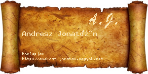 Andresz Jonatán névjegykártya